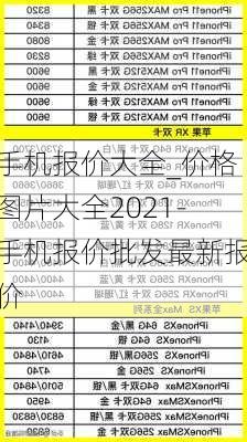 手机报价大全_价格图片大全2021-手机报价批发最新报价