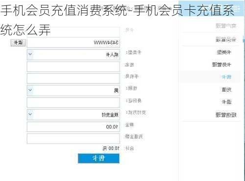 手机会员充值消费系统-手机会员卡充值系统怎么弄