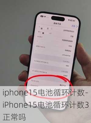 iphone15电池循环计数-iPhone15电池循环计数3正常吗