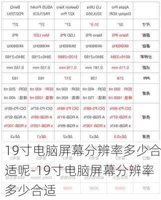 19寸电脑屏幕分辨率多少合适呢-19寸电脑屏幕分辨率多少合适