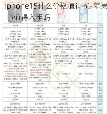 iphone15什么价格值得买-苹果15值得入手吗