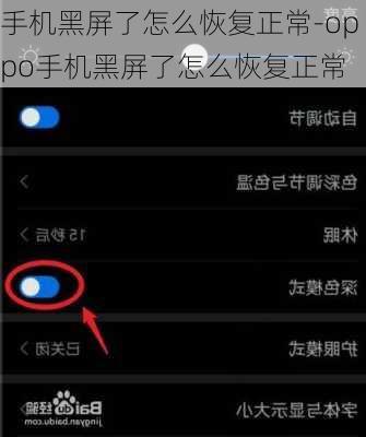 手机黑屏了怎么恢复正常-oppo手机黑屏了怎么恢复正常