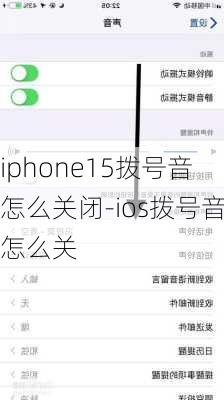 iphone15拨号音怎么关闭-ios拨号音怎么关