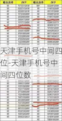 天津手机号中间四位-天津手机号中间四位数