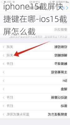 iphone15截屏快捷键在哪-ios15截屏怎么截