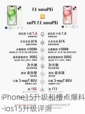 iPhone15升级和槽点爆料-ios15升级评测