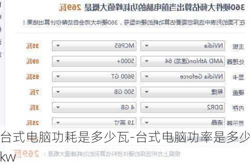 台式电脑功耗是多少瓦-台式电脑功率是多少kw