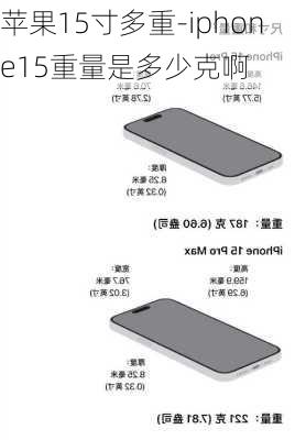 苹果15寸多重-iphone15重量是多少克啊