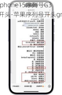 iphone15序列号G3开头-苹果序列号开头gr