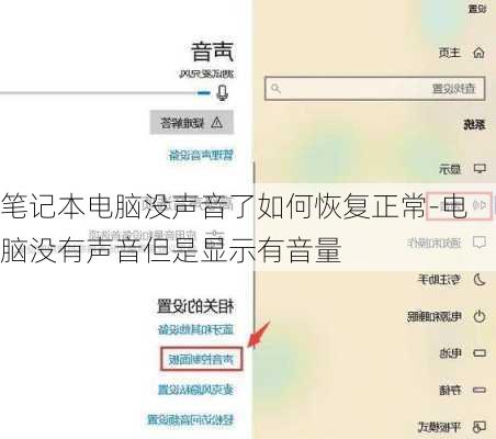 笔记本电脑没声音了如何恢复正常-电脑没有声音但是显示有音量