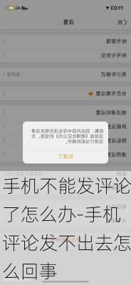 手机不能发评论了怎么办-手机评论发不出去怎么回事