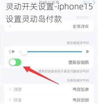 灵动开关设置-iphone15设置灵动岛付款