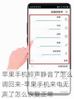 苹果手机铃声静音了怎么调回来-苹果手机来电无声了怎么恢复正常