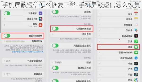 手机屏蔽短信怎么恢复正常-手机屏蔽短信怎么恢复