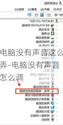 电脑没有声音这么弄-电脑没有声音怎么调