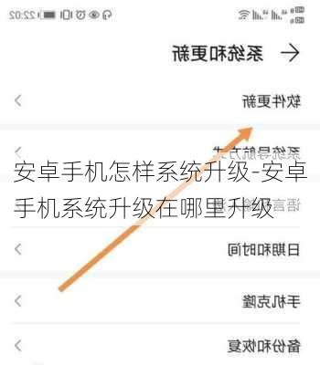 安卓手机怎样系统升级-安卓手机系统升级在哪里升级