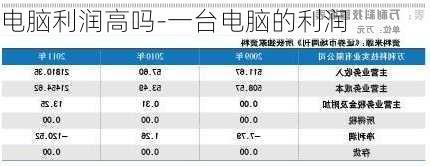 电脑利润高吗-一台电脑的利润