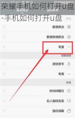 荣耀手机如何打开u盘-手机如何打开u盘