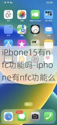 iPhone15有nfc功能吗-iphone有nfc功能么