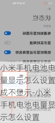 小米手机电池电量显示怎么设置成不显示-小米手机电池电量显示怎么设置