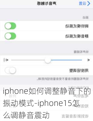 iphone如何调整静音下的振动模式-iphone15怎么调静音震动