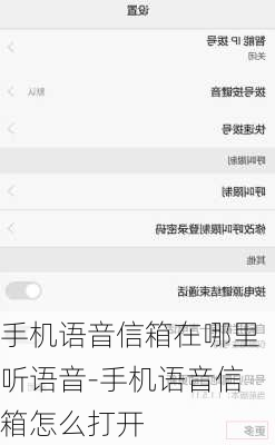 手机语音信箱在哪里听语音-手机语音信箱怎么打开
