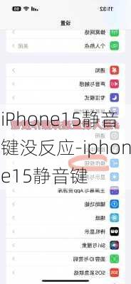 iPhone15静音键没反应-iphone15静音键