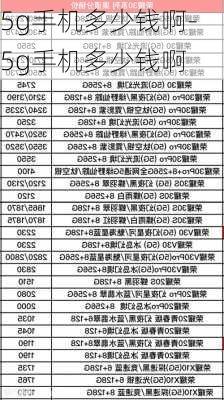 5g手机多少钱啊-5g手机多少钱啊