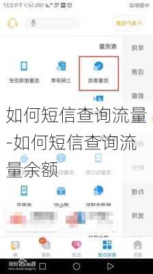 如何短信查询流量-如何短信查询流量余额