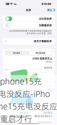 iphone15充电没反应-iPhone15充电没反应 重启才行