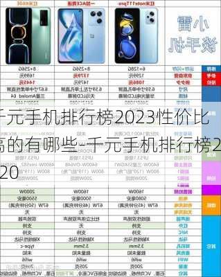 千元手机排行榜2023性价比高的有哪些-千元手机排行榜2020