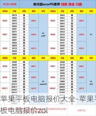 苹果平板电脑报价大全-苹果平板电脑报价zol