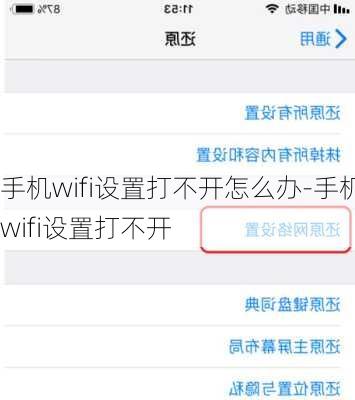 手机wifi设置打不开怎么办-手机wifi设置打不开