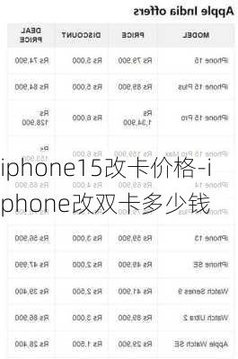 iphone15改卡价格-iphone改双卡多少钱