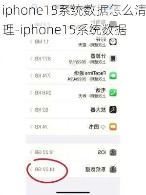 iphone15系统数据怎么清理-iphone15系统数据