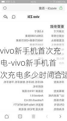 vivo新手机首次充电-vivo新手机首次充电多少时间合适