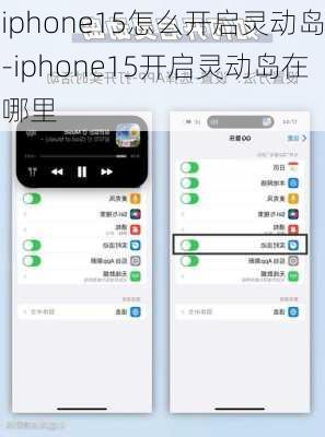 iphone15怎么开启灵动岛-iphone15开启灵动岛在哪里