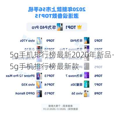 5g手机排行榜最新2020年新品-5g手机排行榜最新款