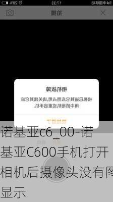 诺基亚c6_00-诺基亚C600手机打开相机后摄像头没有图像显示