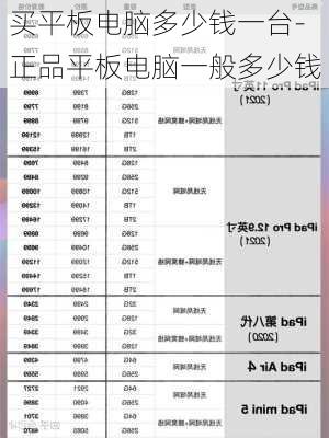 买平板电脑多少钱一台-正品平板电脑一般多少钱