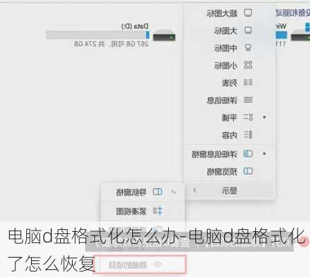 电脑d盘格式化怎么办-电脑d盘格式化了怎么恢复