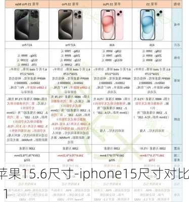 苹果15.6尺寸-iphone15尺寸对比11