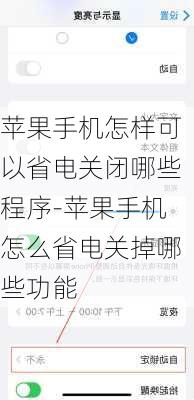 苹果手机怎样可以省电关闭哪些程序-苹果手机怎么省电关掉哪些功能