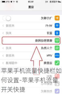 苹果手机流量快捷栏如何设置-苹果手机流量开关快捷