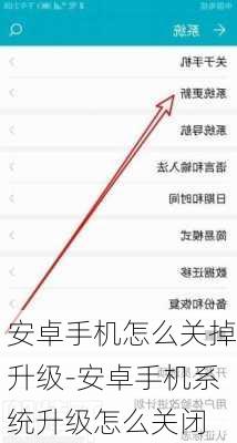 安卓手机怎么关掉升级-安卓手机系统升级怎么关闭