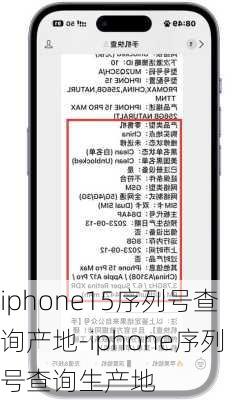 iphone15序列号查询产地-iphone序列号查询生产地