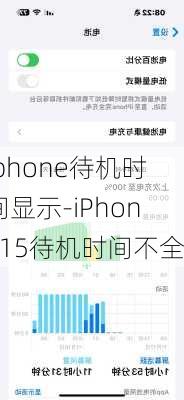 iphone待机时间显示-iPhone15待机时间不全