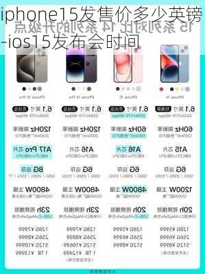 iphone15发售价多少英镑-ios15发布会时间