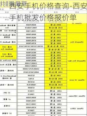 西安手机价格查询-西安手机批发价格报价单