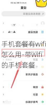 手机套餐有wifi怎么用-带wifi的手机套餐